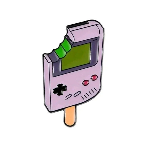 Popsicle purple retro vintage style video game Nintendo game boy enamel pin broo - Picture 4 of 5